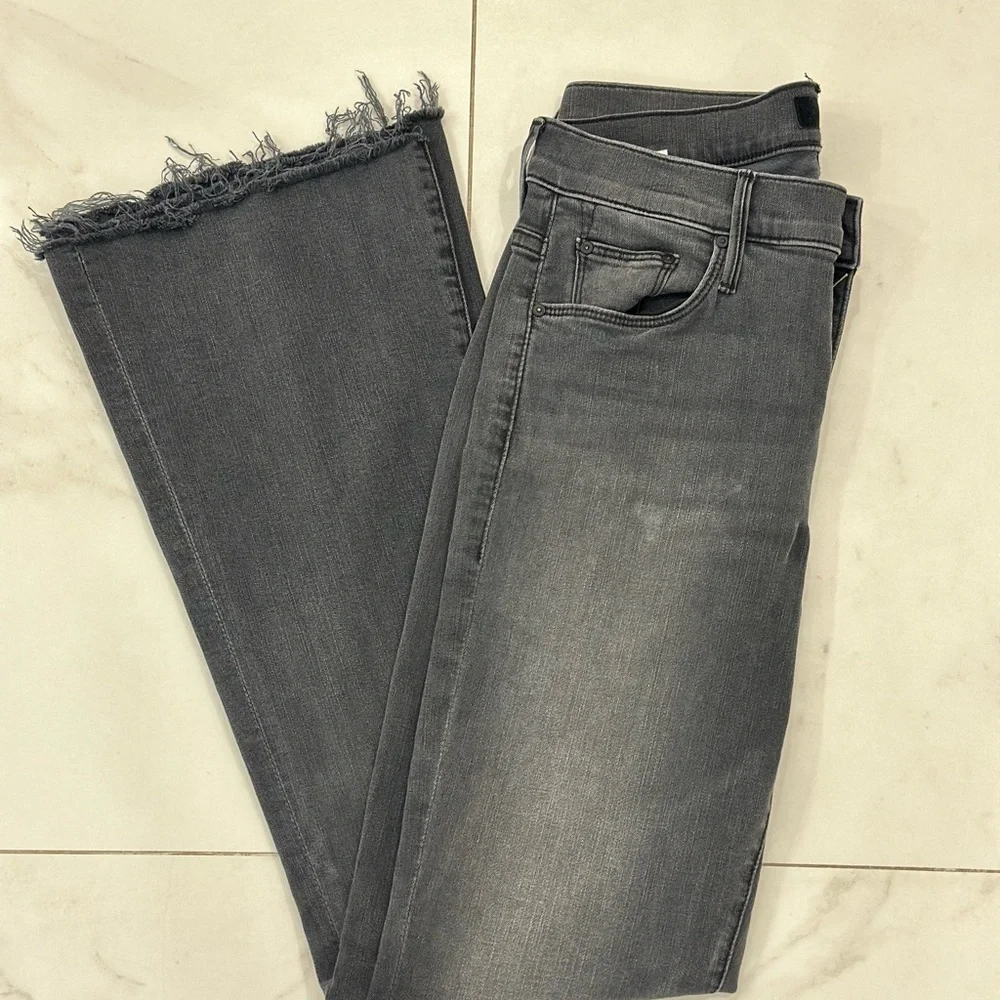 MOTHER Dark Gray Wide Leg Jeans - Picture 5 of 8